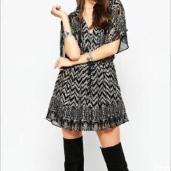 Free People Dresses & Skirts - Free people Art Deco shine boho mini dress